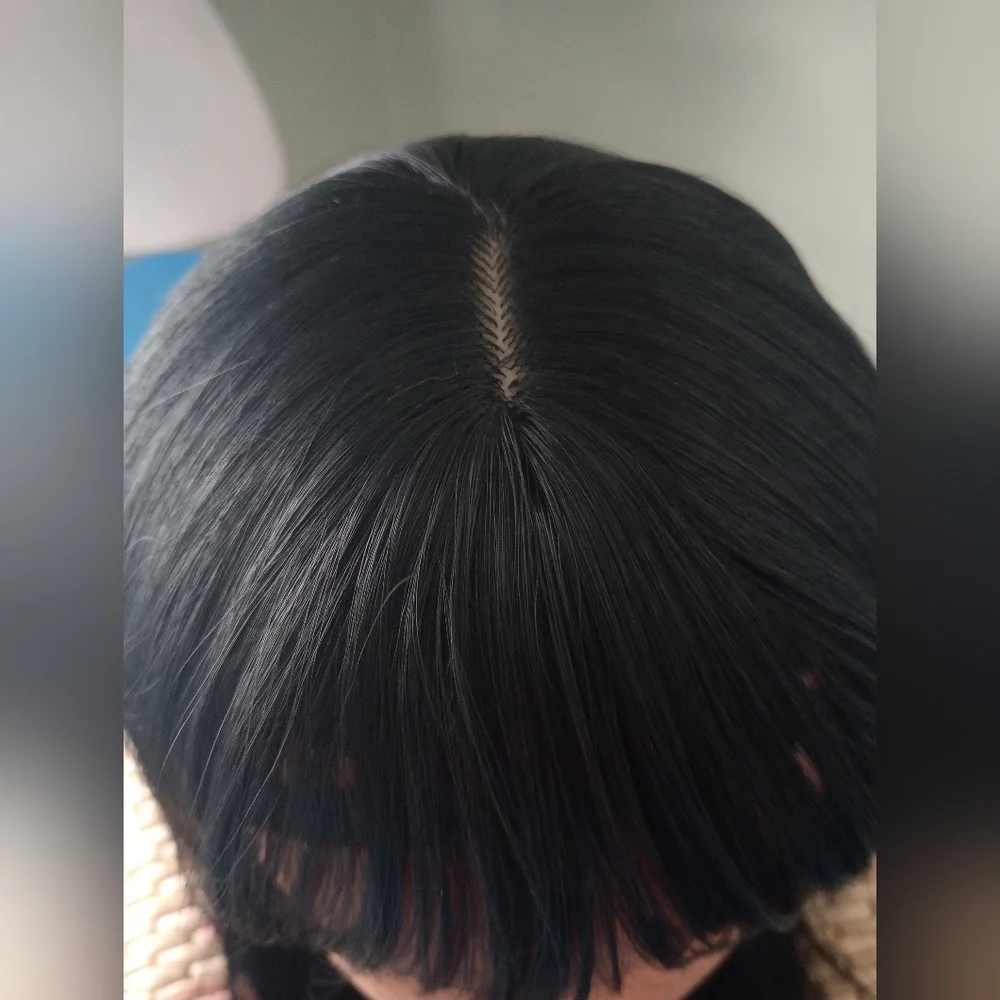 New Elegant Black Wig Tapered Bob 14